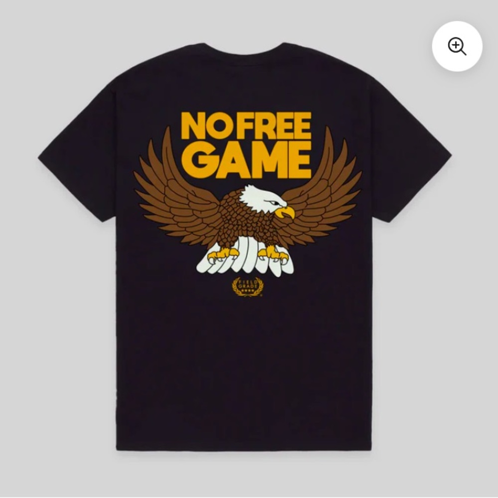 No Free Game Black‎ Cotton Tee